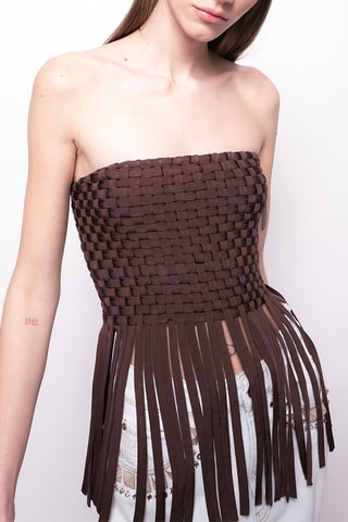 Top bustier - Marron