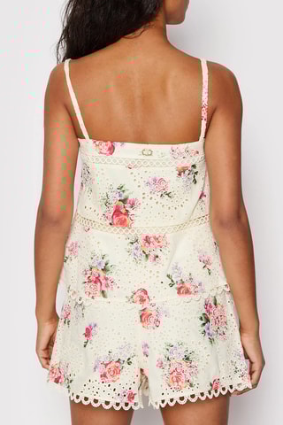 Top en broderie anglaise Blanc