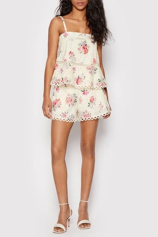 Top en broderie anglaise Blanc