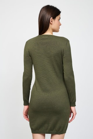 Robe pull en laine vierge - Vert