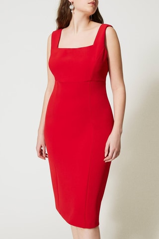 Robe fourreau - Rouge