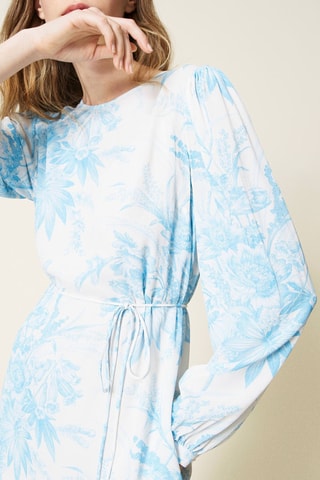 Robe patineuse Turquoise et blanc