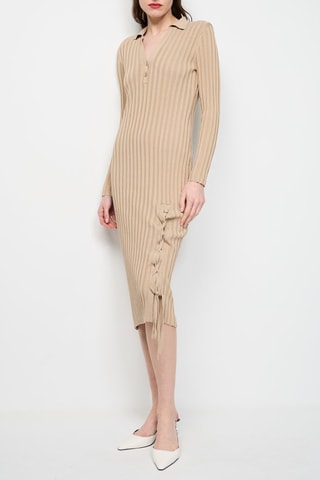 Robe midi Beige