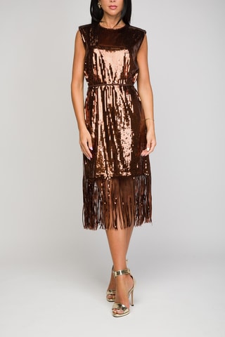 Robe droite - Marron