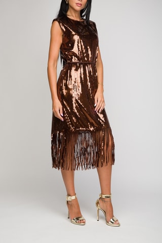 Robe droite - Marron