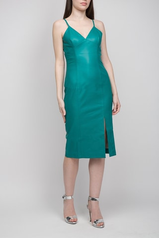 Robe midi - Vert émeraude
