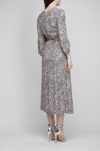 Robe midi - Noir et écru