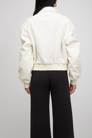 Bomber bi-matière - Blanc