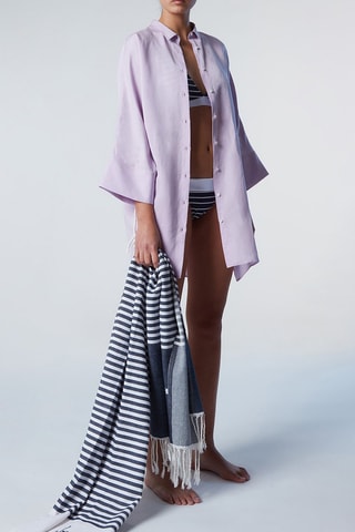 Robe chemise en lin Lilas