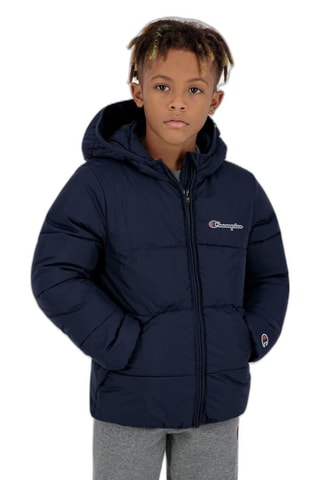 Gewatteerde Jas met Capuchon - Marineblauw