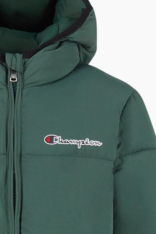 Gewatteerde Jas met Capuchon - Groen