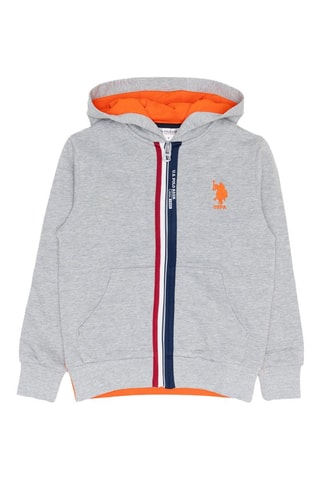 Sweater met Capuchon - Gemêleerd Lichtgrijs