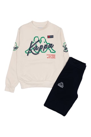 Ensemble sweat et jogging - Ecru et bleu foncé