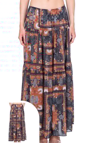 Lange Rok Zwart en Bruin