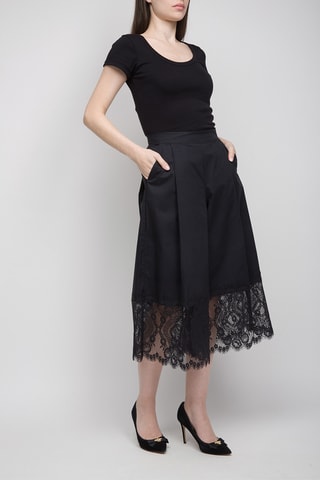 Jupe-culotte taille haute - Noir