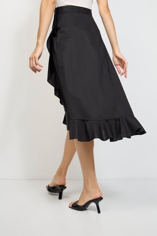 Wikkelrok Hoge Taille - Zwart