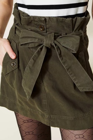 Minijupe taille haute - Kaki