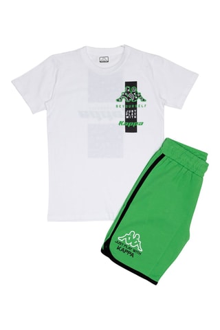 T-shirt - Blanc, noir et vert