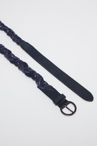 Leren Riem Hashtag Marineblauw