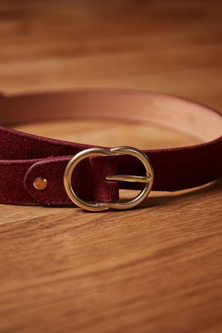 Nubuck Riem Helene - Bordeauxrood
