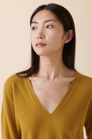 Kasjmier Trui Mahir - Mosterdgeel