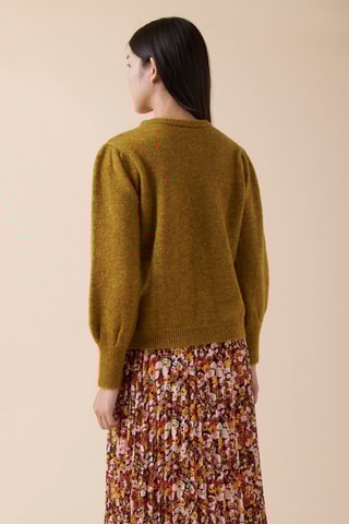 Wollen en Mohair Trui Mendebo - Mosterdgeel