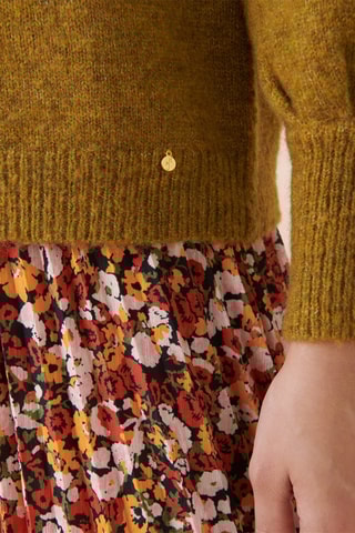 Wollen en Mohair Trui Mendebo - Mosterdgeel