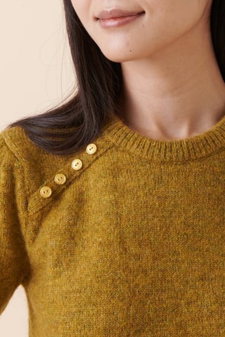 Wollen en Mohair Trui Mendebo - Mosterdgeel