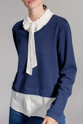 Trui Simon Marineblauw en Wit