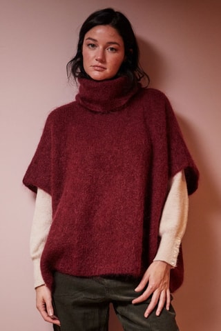 Oversized Mohair Trui Maloe - Bordeauxrood