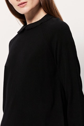 Wollen en Kasjmier Vest Menphis - Zwart