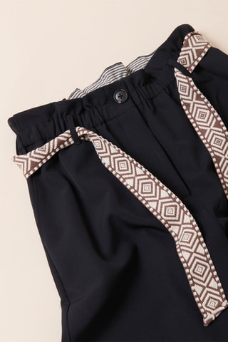 7/8 Broek met Hoge Taille Pluvial - Zwart