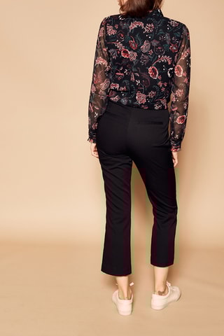 7/8 Broek Hoge Taille Zwart