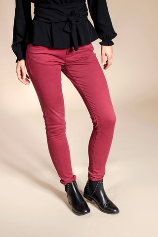 Broek Slim Fit Pommette Donkerroze