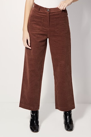 Broek Hoge Taille Wide Legs Peterson - Bruin
