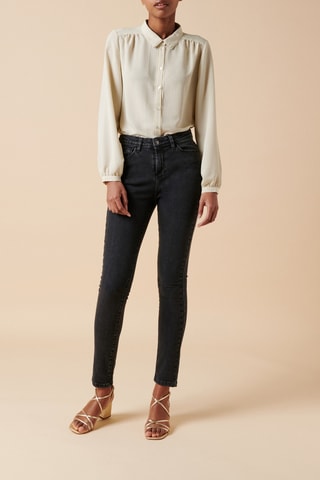 Biologisch Katoenen Rechte Jeans 
Zwart