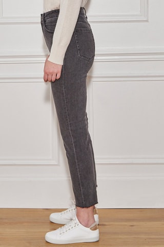 7/8 Jeans Hoge Taille Pienda - Donkergrijs