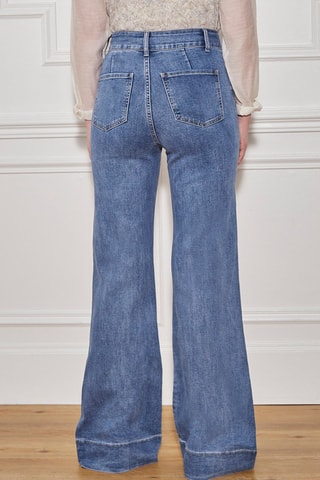 Jeans Hoge Taille Petra - Marineblauw