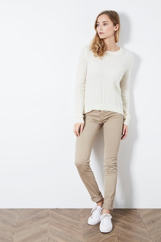 Rechte Jeans Beige