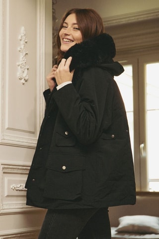 Parka met Capuchon Lorraine - Zwart