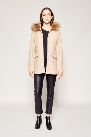 Wollen Jas Lavende - Beige