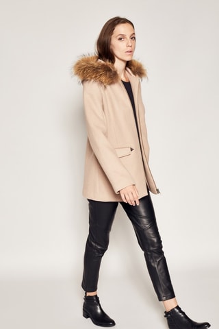 Wollen Jas Lavende - Beige