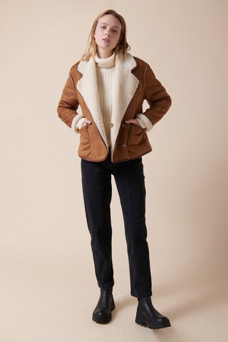 Veste réversible Virunga - Camel et écru