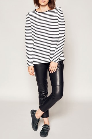 Top Marineblauw en Crèmekleurig