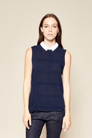 Top Tartan - Marineblauw