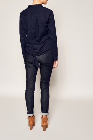 Asymmetrische Blouse Marineblauw