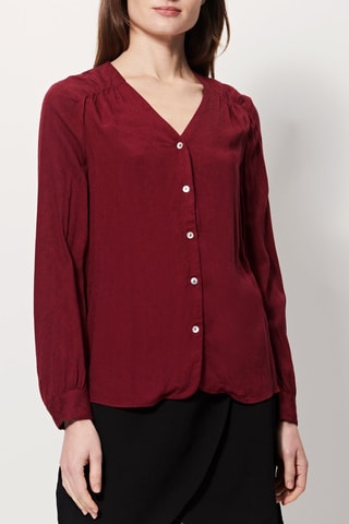 Blouse Caramel Bordeauxrood