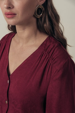 Blouse Caramel Bordeauxrood