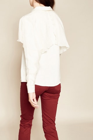 Blouse met Ruches Crèmekleurig