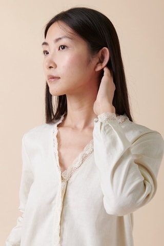 Linnen Blouse Carda - Ecru